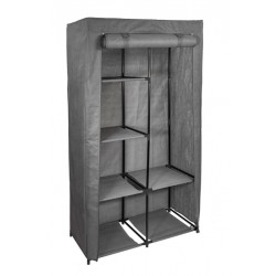 Dulap textil pliabil cu rafturi culoare antracit